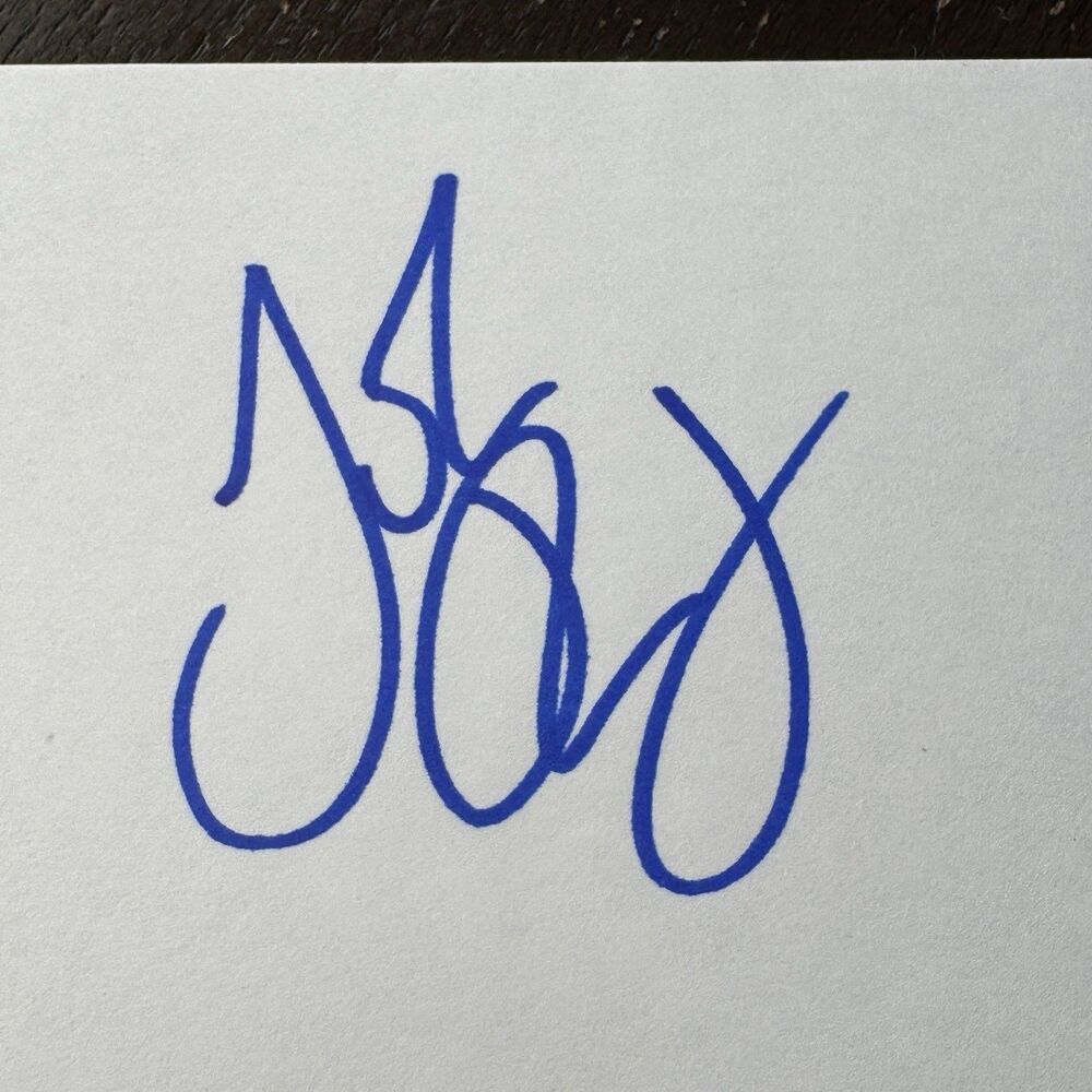 John F Kennedy Jr Signed 3x5 Card With COA Authentic Autograph 2003 - Picture 2 of 3